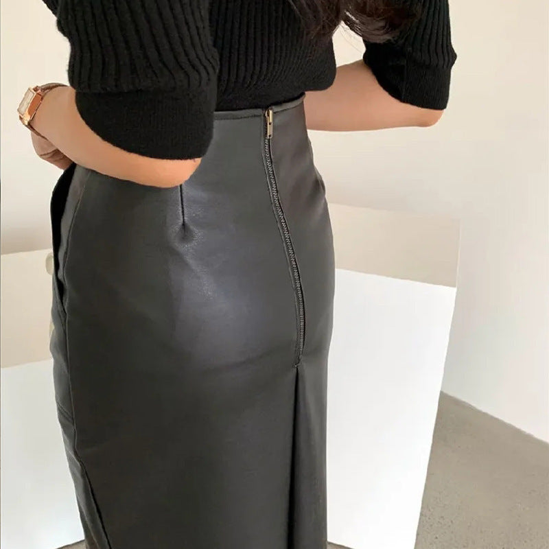 European And American Temperament Deep Split Skirt