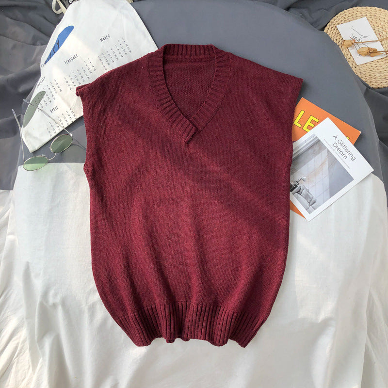 Vest Sleeveless Waistcoat Korean Version Of Wild V-neck