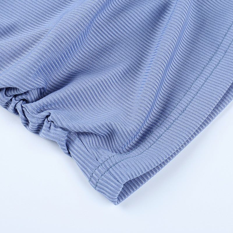 Knitted Pleated Sleeveless Dress Feminine