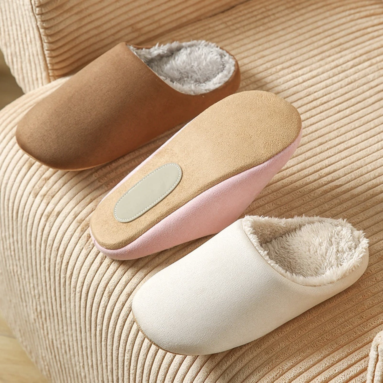 Velvet sole slippers